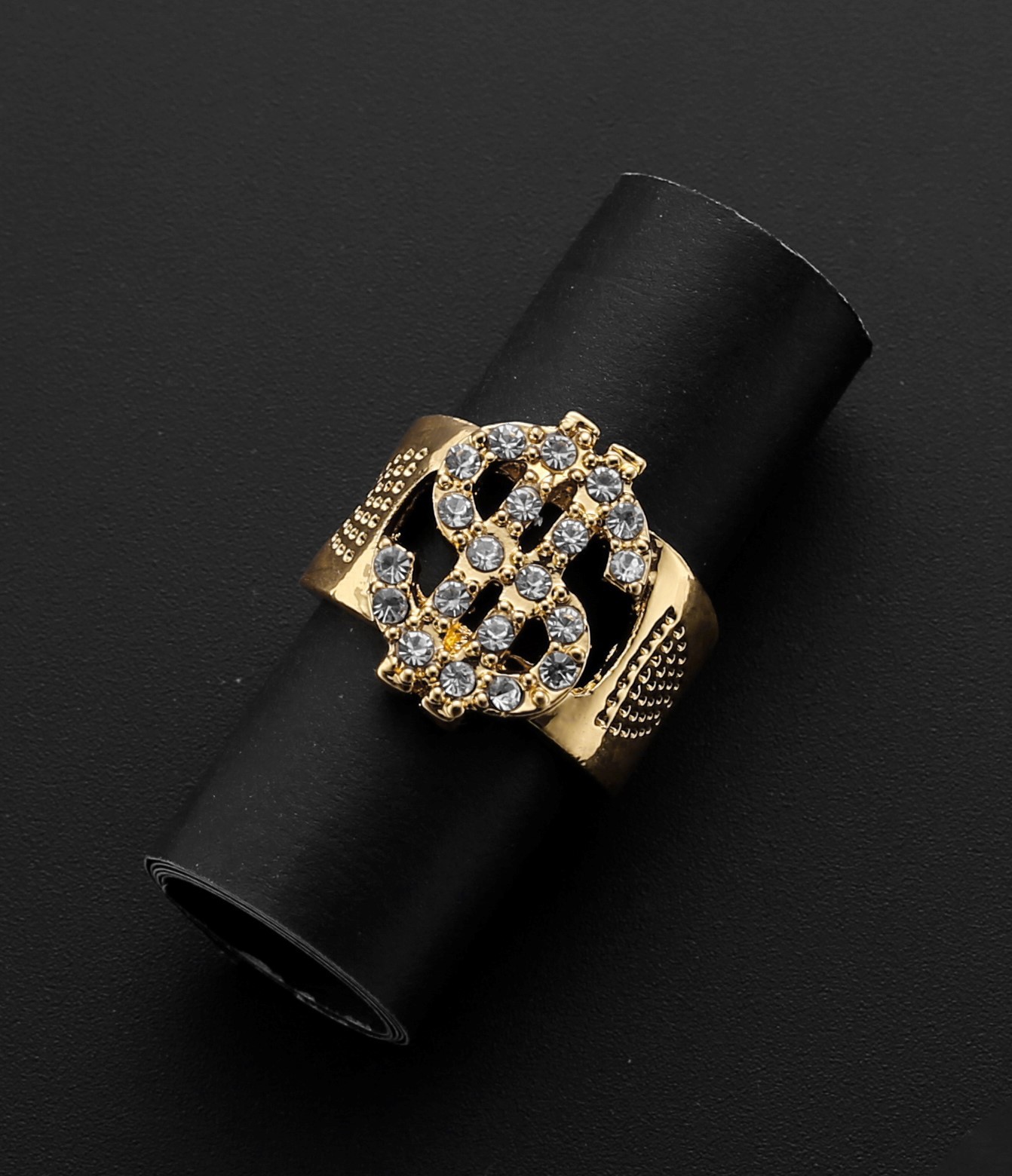 欧美夸张嘻哈霸气粗美金符号项链合金镶钻个性潮男潮人大吊坠饰品详情10