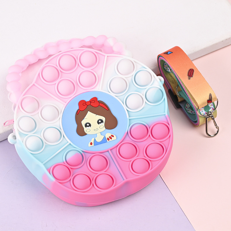 2023新款儿童花型手提单肩斜挎包卡通迷你可爱泡泡包硅胶手提零钱详情21