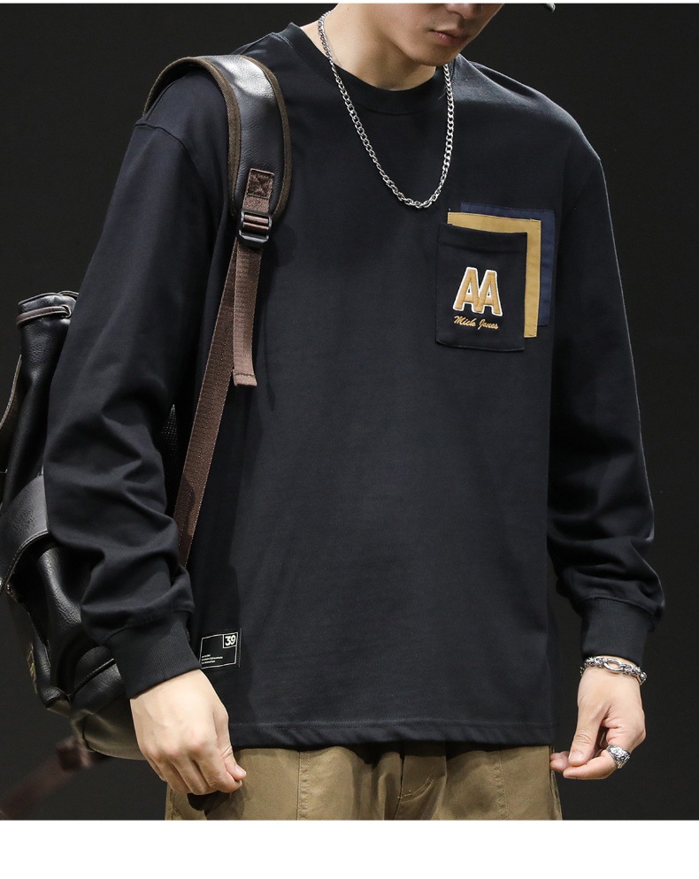 Sticky bag manga larga camiseta hombre holgado tallas grandes primavera 2024 nuevo estilo hombre heavy pound cuello redondo ropa primavera/otoño pic 19