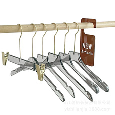 网红仿亚克力衣架透明水晶衣服架服装店塑料轻奢女装衣挂裤夹批发详情4