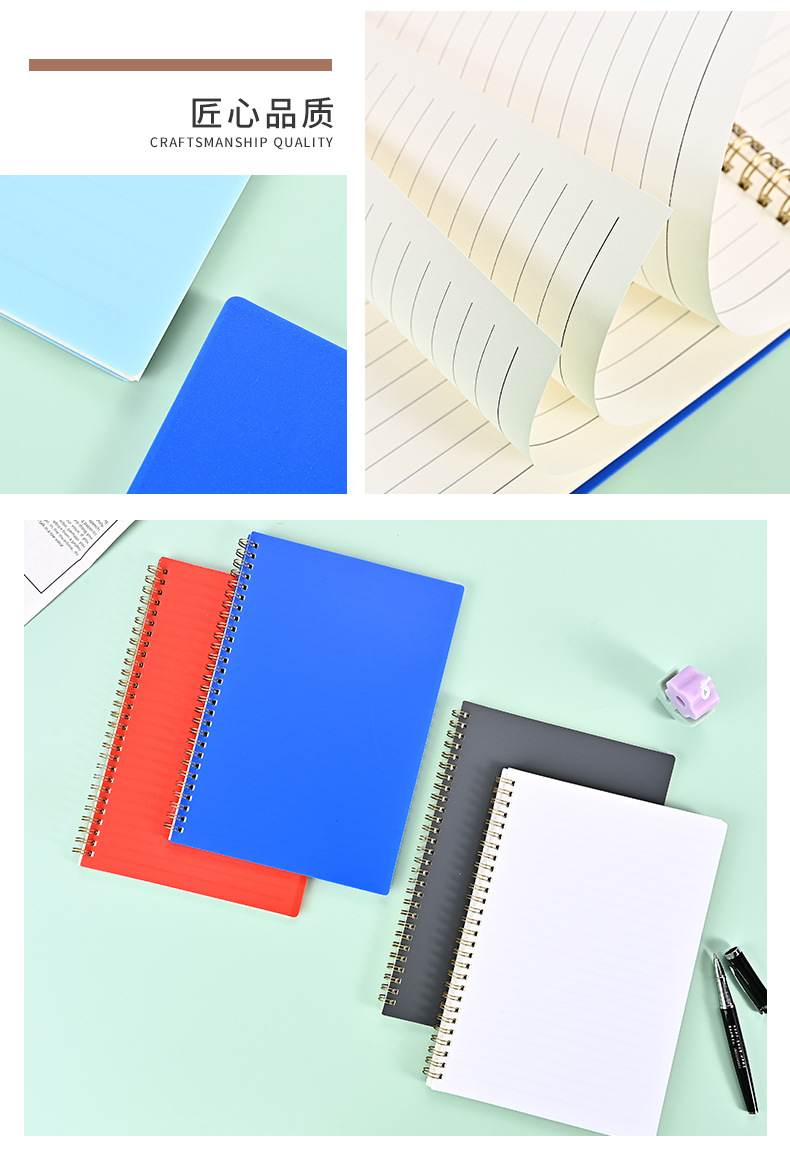 Simple student stationery A5 notebook custom color horizontal line coil notebook B5 notepad Reward students Thick notebook pic 13