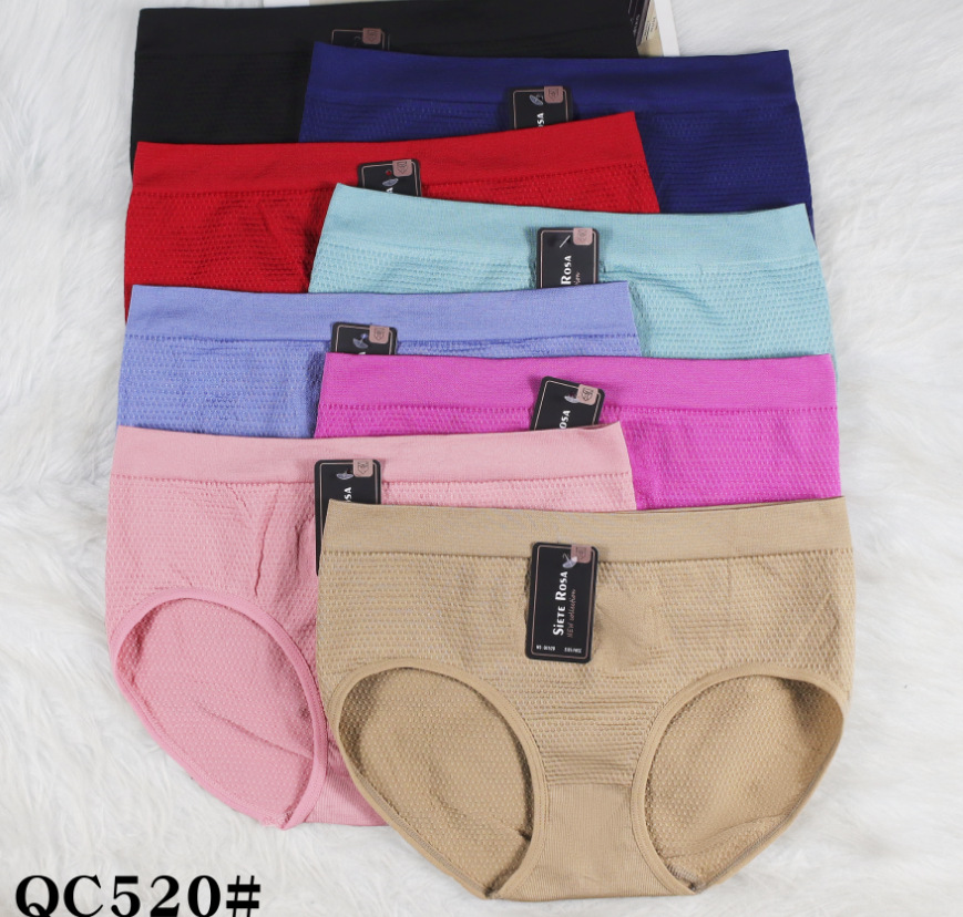 简约跨境专供女士三角裤少女涤纶无缝三角裤高弹性裤厂家直供批发详情1