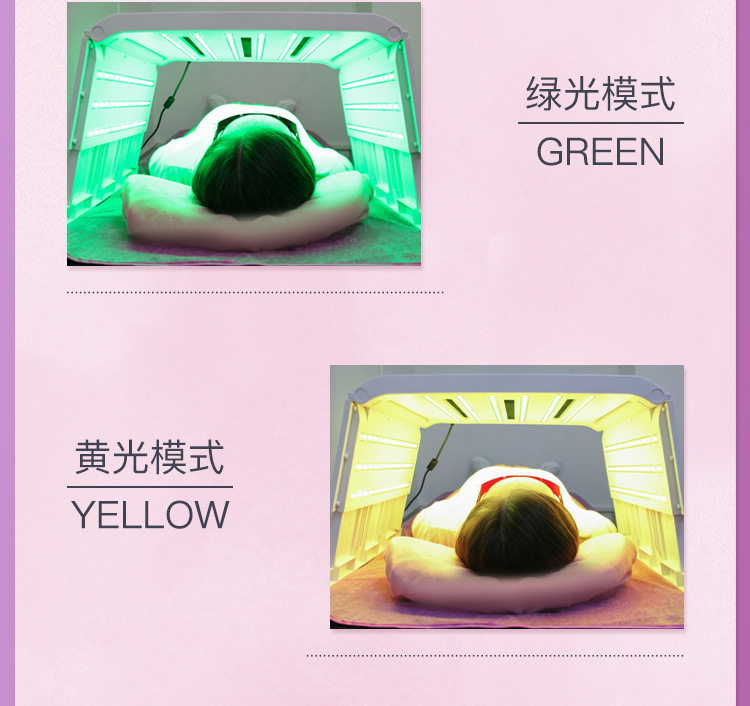 Cross-border exclusive new folding whitening chamber spectrometer LED PDT seven-color infrared photon skin rejuvenation beauty instrument pic 5