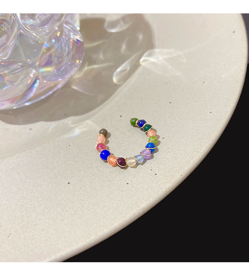 彩色串珠开口戒指女ins风甜美小众设计食指戒夏季百搭手饰品批发详情14