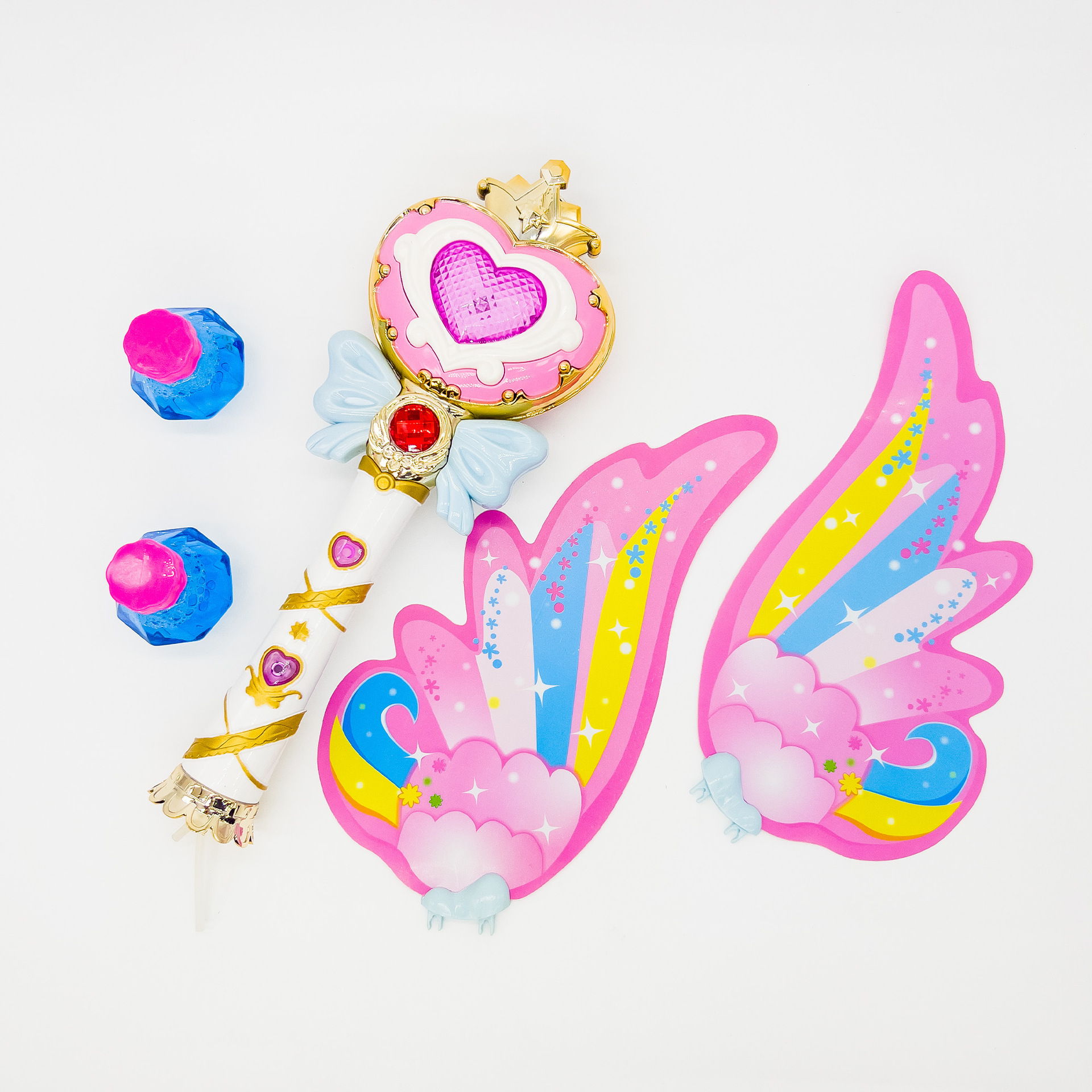 新款儿童声光魔法棒公主仙女手持泡泡机全自动吹泡泡女孩户外玩具详情5