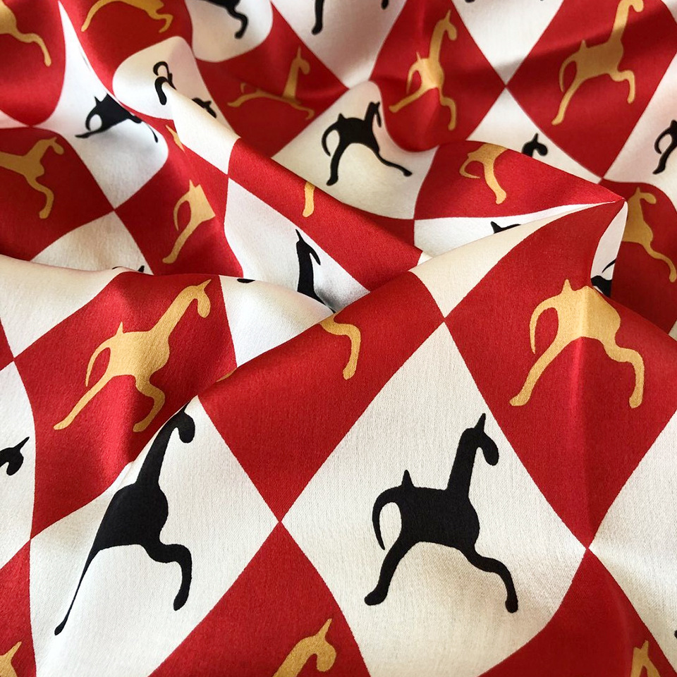 Wholesale silk scarves for overseas gifts and return gifts, cross-border silk autumn and winter decorative plain crepe satin 53cm floral neckerchiefs, small square scarves pic 41
