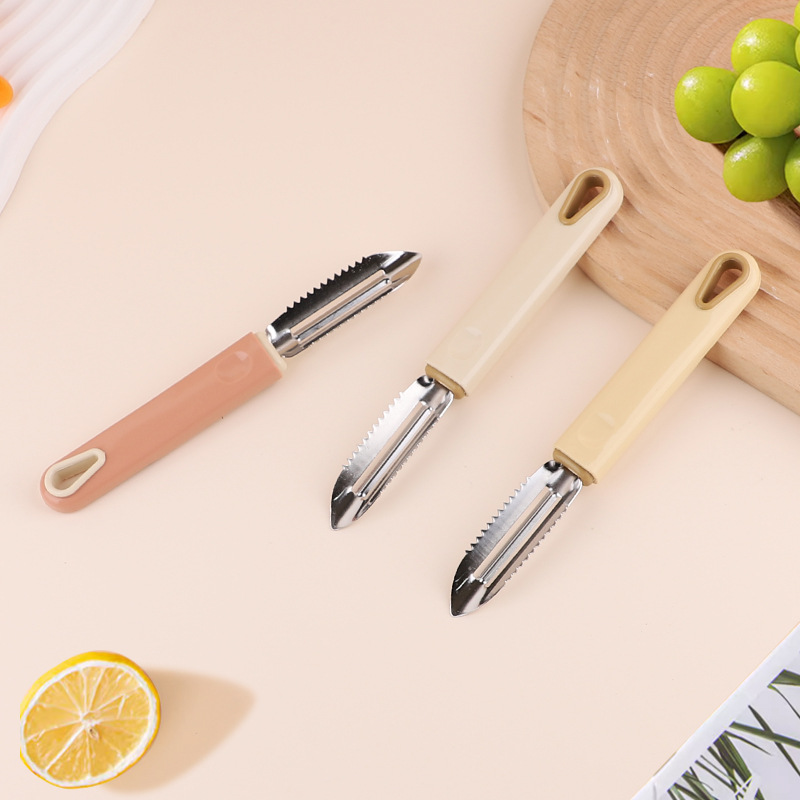 G20小国塑料厂家批发多彩鱼鳞刨塑料2024不锈钢鱼鳞刨削皮器详情3