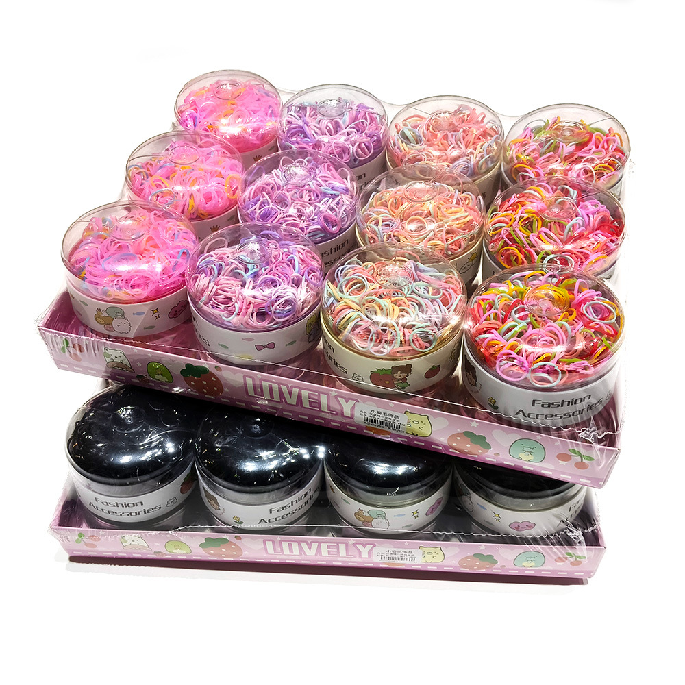 600条罐装皮筋圈儿童可爱彩色橡皮筋一次性强拉不断高弹力小发圈详情9
