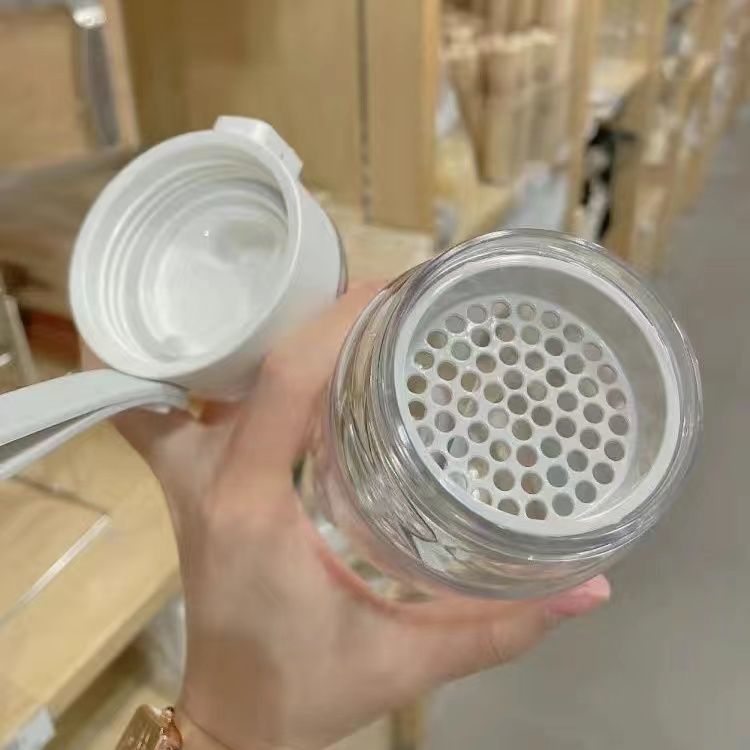 无印简约水杯便携可爱女日式简约ins带茶隔耐高温便携防摔随手杯详情7