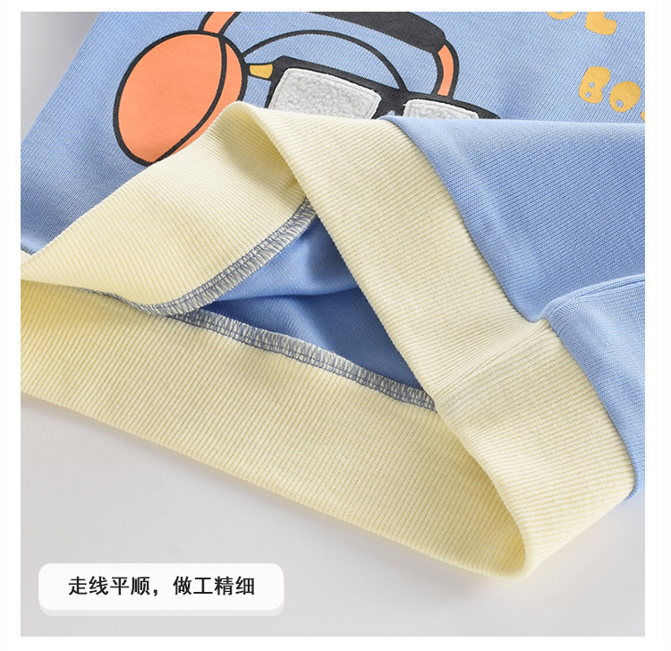 2024秋冬季新款儿童纯棉卫衣撞色宽松长袖休闲卡通套头外套卫衣详情18