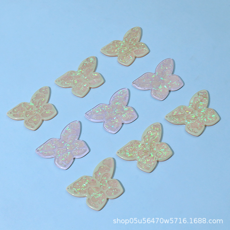 DIY acrylic epoxy resin colorful butterfly piece earrings, pendants, handcrafted materials, bulk goods and accessories wholesale pic 9