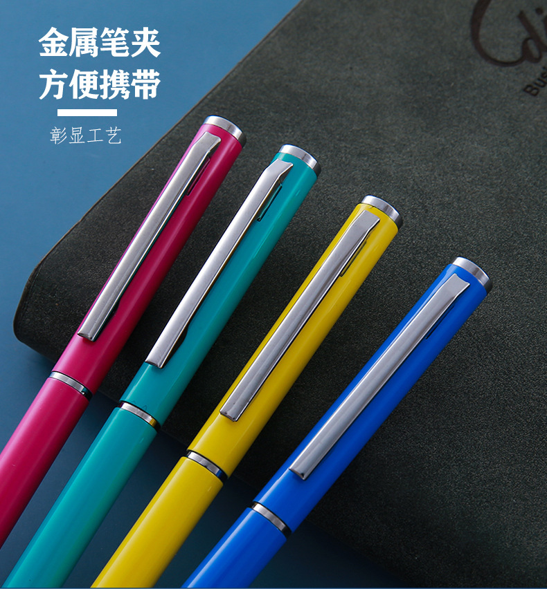 Metal ballpoint pens, rotary ballpoint pens, advertising pens, hotel gift pens, candy colors available, in stock pic 8