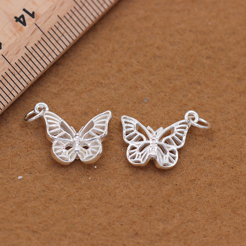 厂家直销925银银蝴蝶吊坠饰品配件创意Diy蝴蝶吊坠配件批发详情15