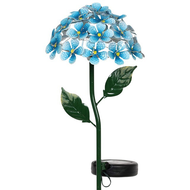 Amazon cross-border hydrangea pole solar pole light, LED light, outdoor garden decorative light, courtyard ironwork light pic 5