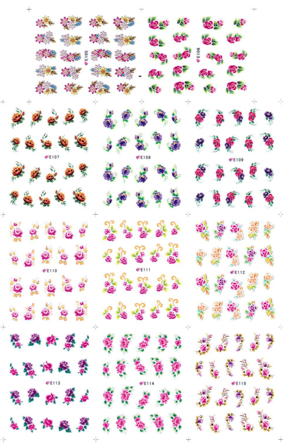 New Japanese and Korean 3D Halloween flower and plant nail stickers E001-159 large sheets pic 9