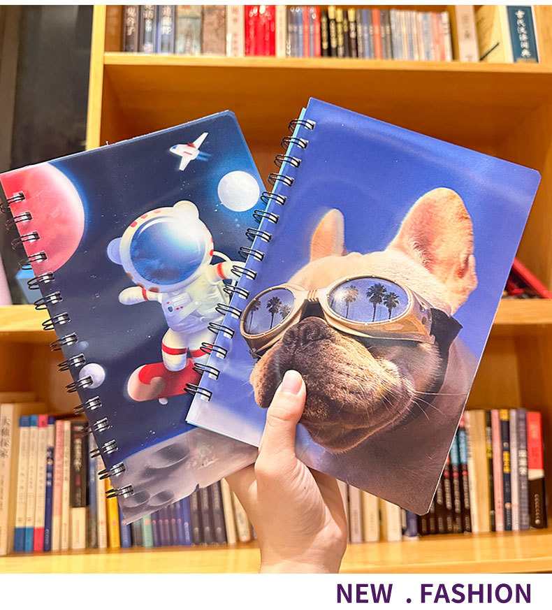 跨境3D变幻线圈本可爱卡通立体光栅本学生口袋便携本办公记事本详情12