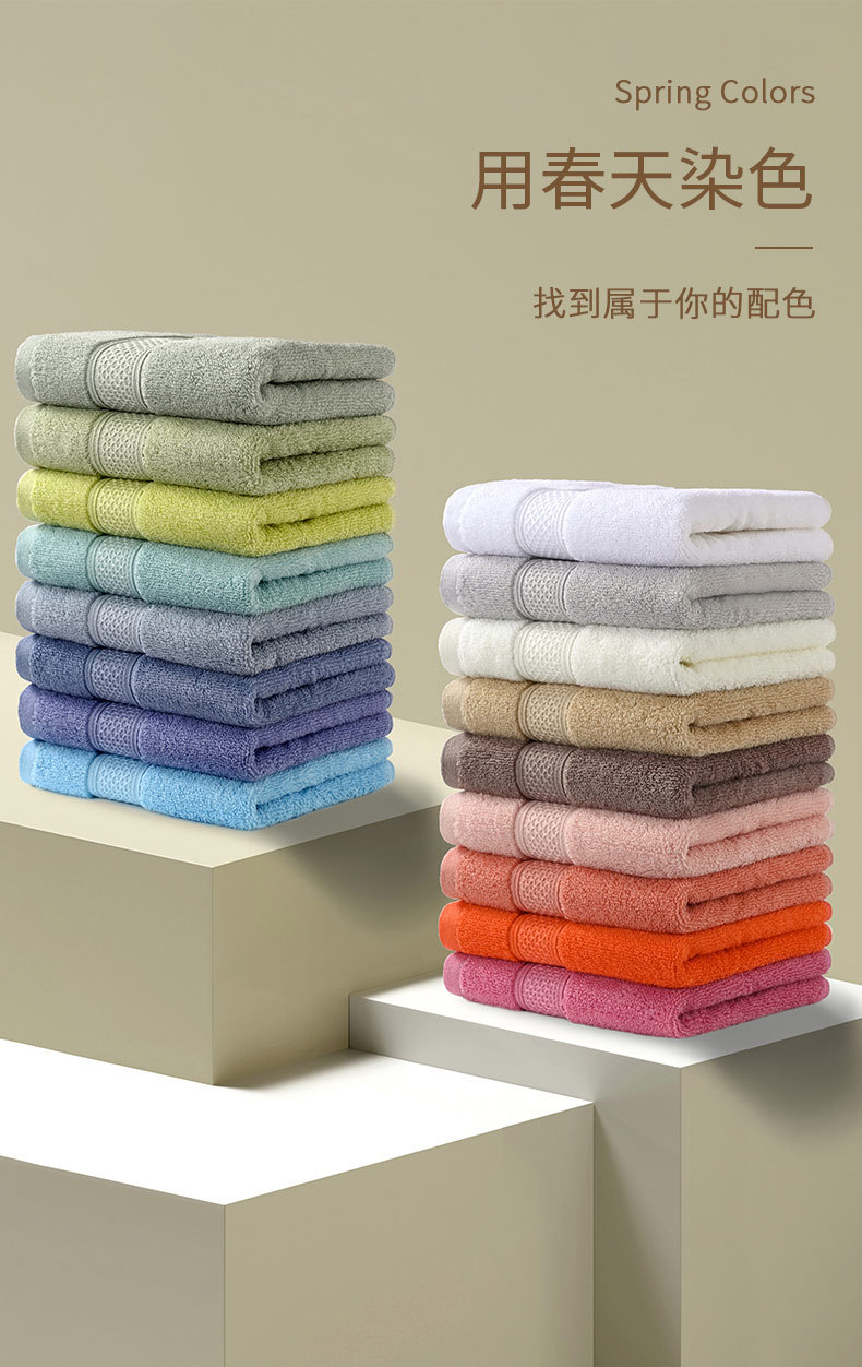 130g thickened towel, all-cotton wholesale factory, household absorbent household pure cotton, hotel 16 spiral wool, beauty salon made pic 4