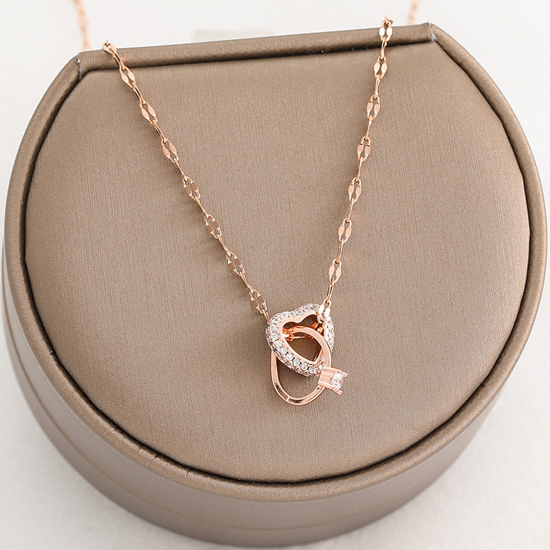 新款爆款韩版个性潮流钛钢项链长款女流苏吊坠抖音简约不掉色首饰详情7