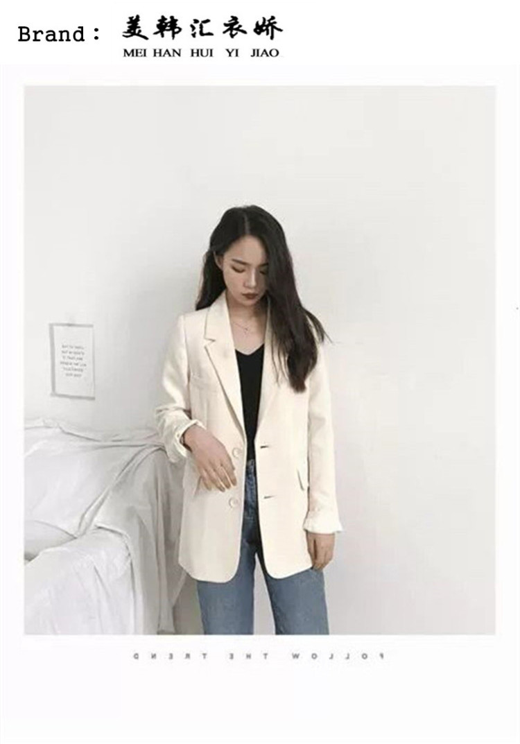小西装外套女新款2022韩版春秋休闲宽松网红秋季西服上衣英伦风潮详情8