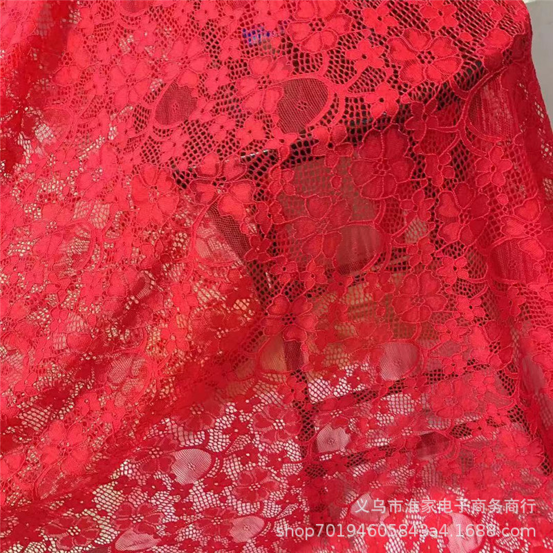 Elastic brocade lace fabric in stock, multi-color soft clothing dress fabric, mesh lace skirt accessories pic 7