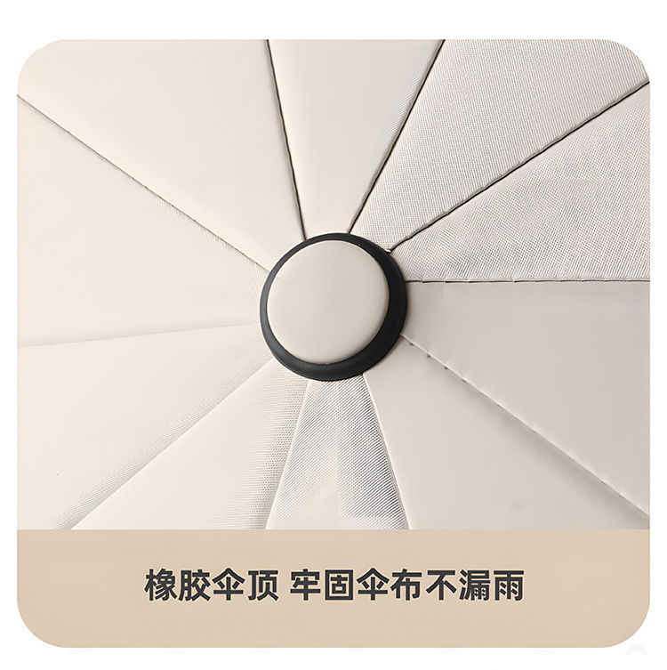 雨伞折叠伞反向双骨反光条晴雨伞加固抗风暴加厚黑胶雨伞自动大号详情17
