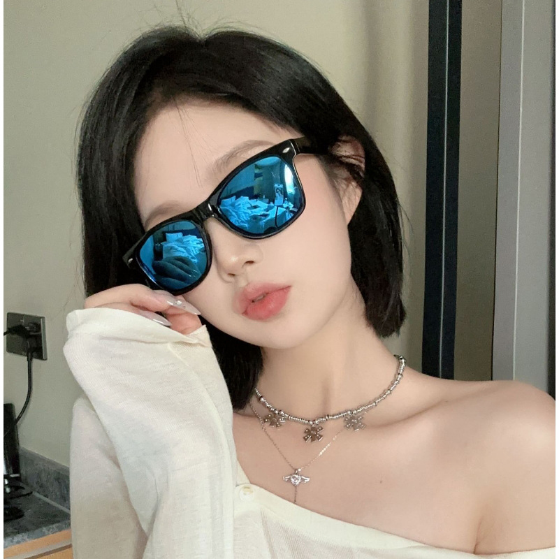 FDA cross-border rice nail sunglasses, customizable Logo promotional gift glasses, street style rainbow party sunglasses for both men and women pic 3