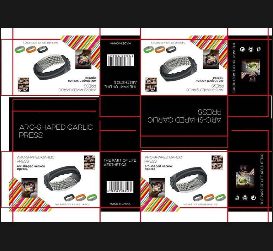 不锈钢手动压蒜泥器弧形厨用蒜蓉器嫩肉器家用压蒜器详情6