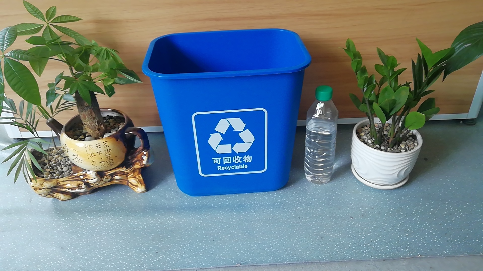 8L small square plastic trash can, 15-liter uncovered trash can for school, hotel, corridor classification, household, indoor and outdoor pic 6