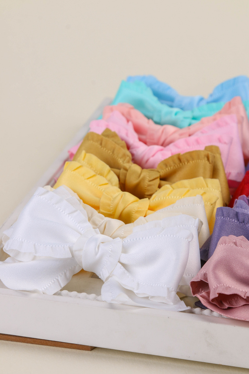 Classic thickened ruffled woven ribbon bow hair accessory clothing high-density wavy ribbon black fungus skirt hem satin ribbon pic 22