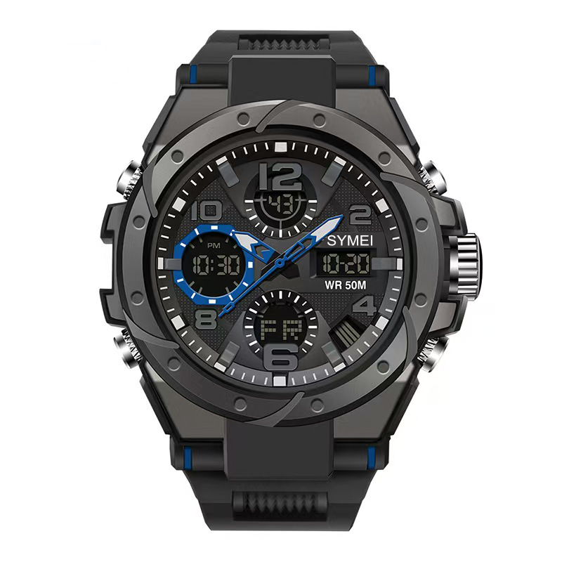 新款跨境欧美户外运动手表多功能防水手表高级夜光计时男士手表详情2