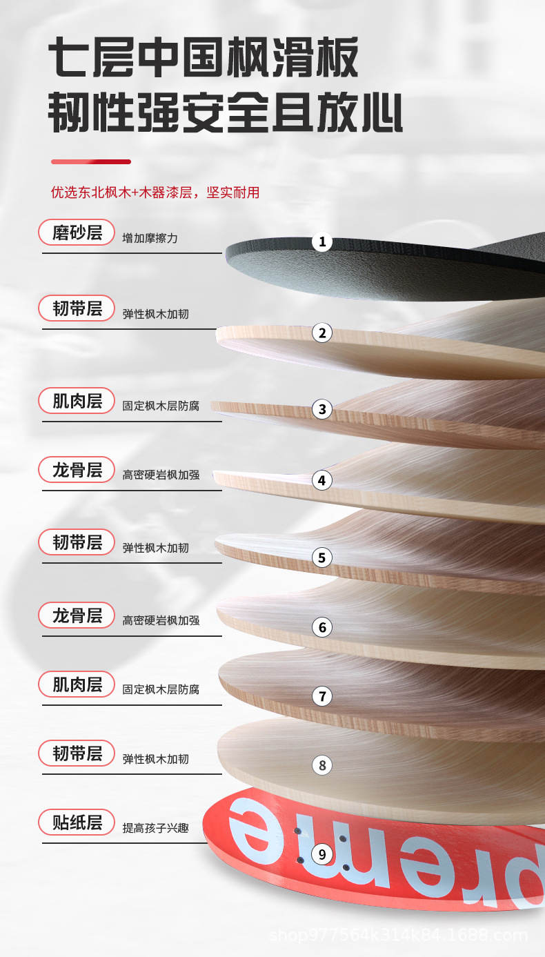 滑板初学者青少年双翘板动作刷街式专业四轮短板男女生儿童滑板车详情7
