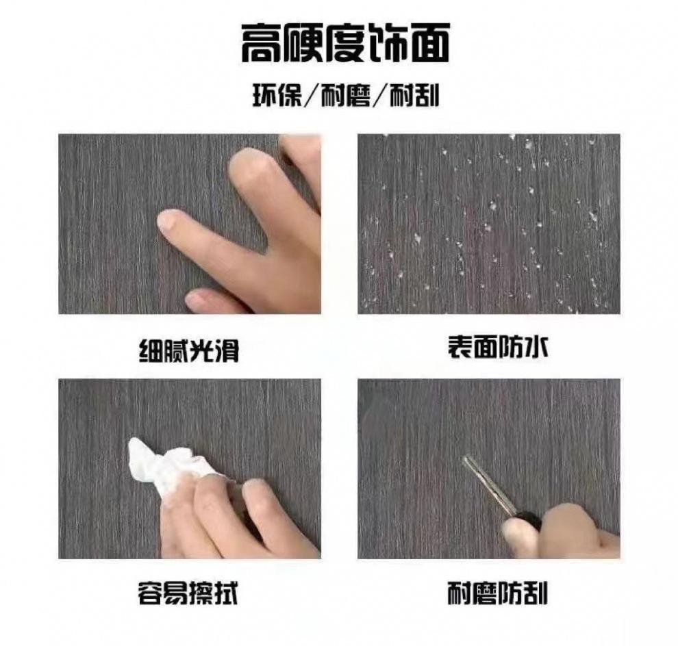 Solid wood bedroom door, modern interior simple soundproof bedroom door, ecological paint-free carbon crystal composite swing door pic 3