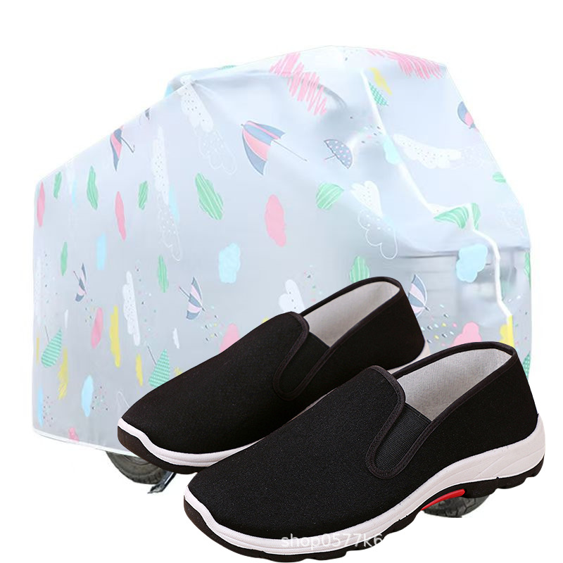 鞋子男黑布鞋中老年爸爸鞋布鞋男工地建筑防臭防滑工作鞋详情12