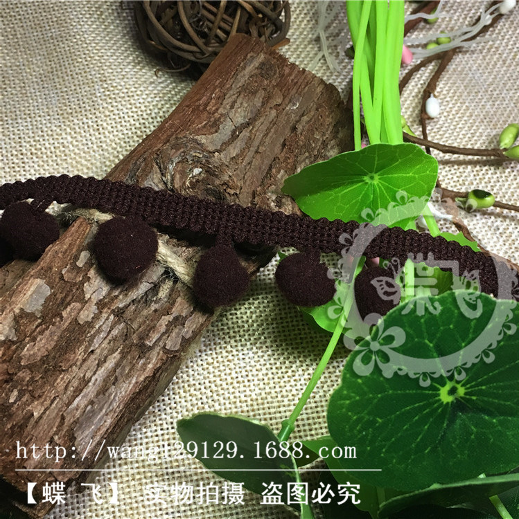 35个色现货供应1.3cm中直角毛球花边服装辅料三角球DIY手工花边辅料毛球详情52