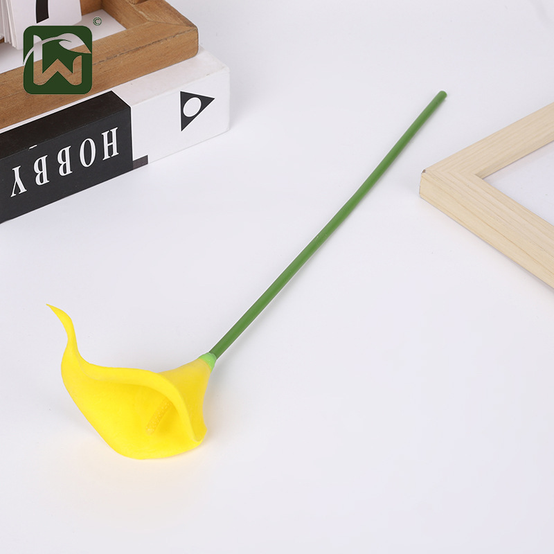 PU artificial flower single branch with a touch of glue, calla lily artificial flower, foreign trade, home decoration, desktop display, photography prop pic 27