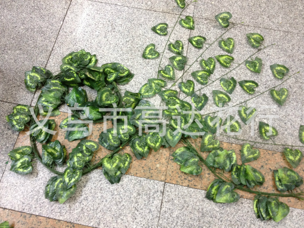 Artificial red maple leaf vine, ivy decorative vine, grape leaf vine manufacturer, ten-thousand-year green leaf vine pic 27