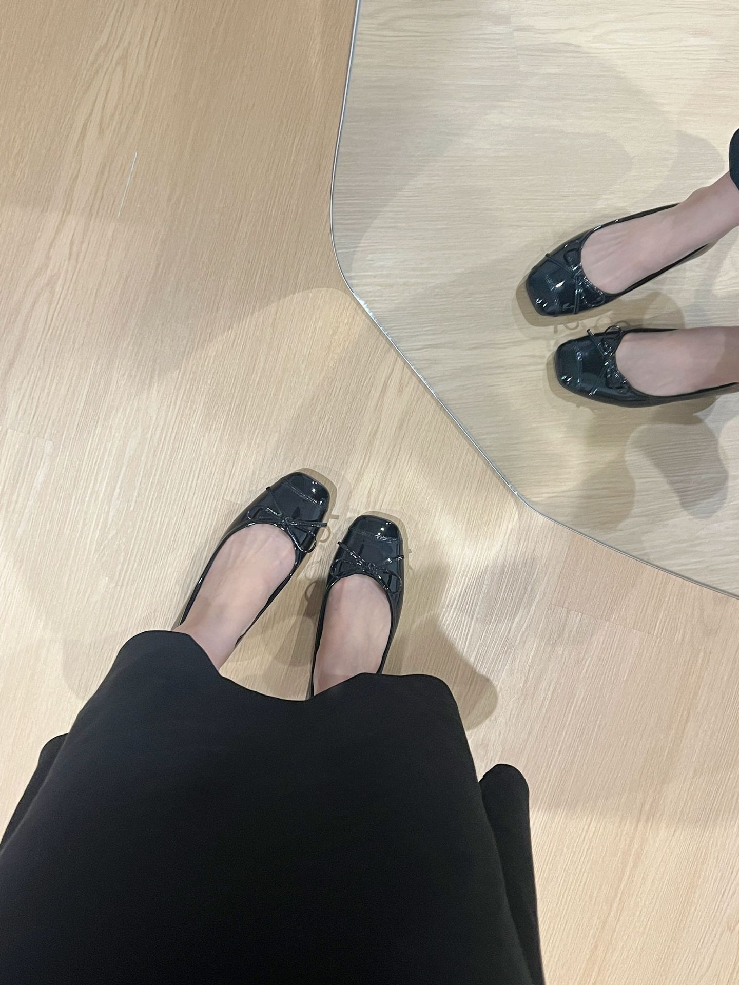 内增高女鞋蝴蝶结方头平底芭蕾鞋女款外穿甜美百搭大方浅口单鞋详情8