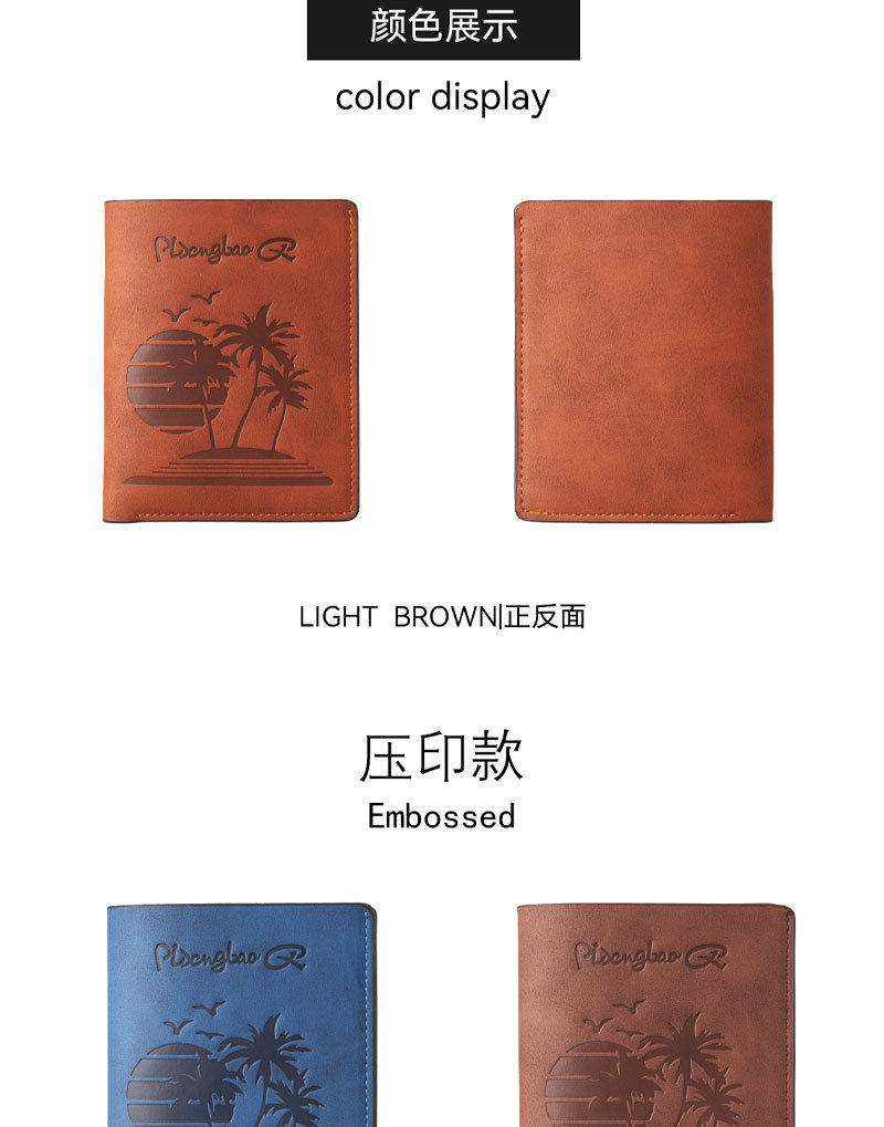 跨境复古休闲男士钱包时尚迷你卡包套钱夹多卡位证件包驾驶证钱包详情10
