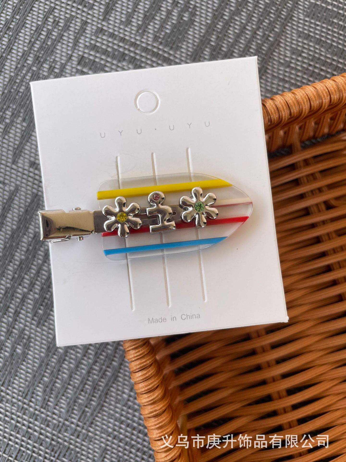 Ins-style cute metal flower invisible hair clips, women's bangs side clips, hair accessories, hair clips, niche design duckbill clips pic 33