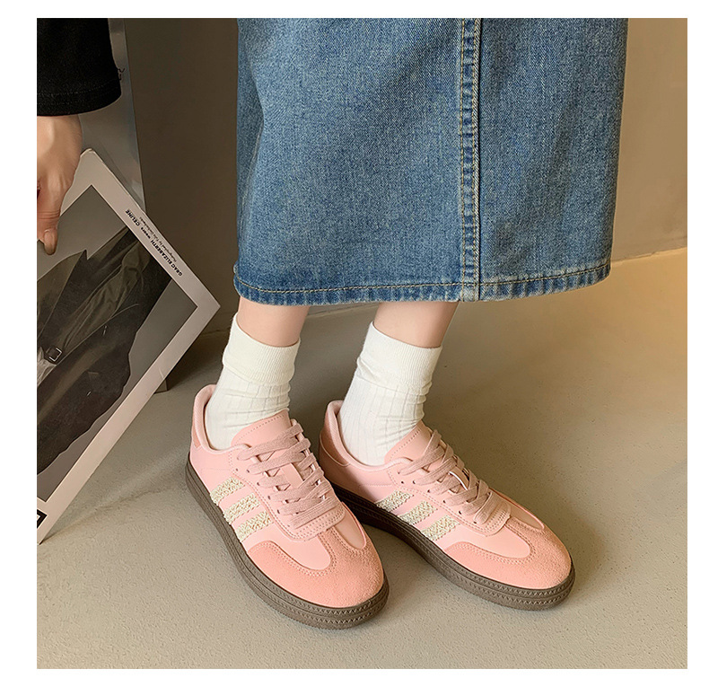 银色圆头德训鞋女款2024年秋季新款复古阿甘鞋软底轻便运动休闲鞋详情23