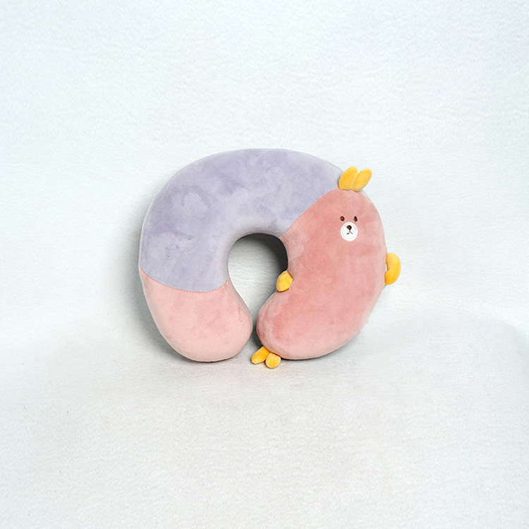 Foam particle baby neck guard U-shaped pillow, animal foam particle neck pillow, travel cushion pic 4