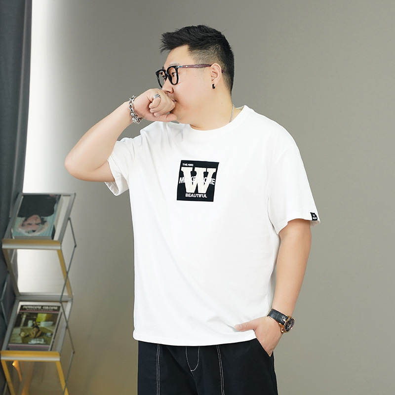 胖蝈蝈大码短袖男款夏季宽松大码t恤男加肥加大男士休闲子半袖详情11