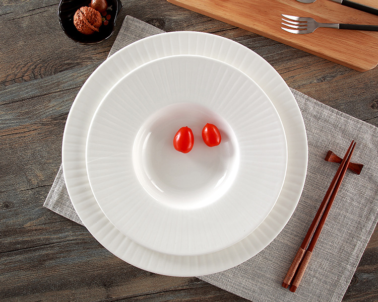 Creative Italian pasta plate, flying saucer plate, straw hat pasta, European deep plate, Western soup plate, 11-inch Western cuisine soup plate pic 12