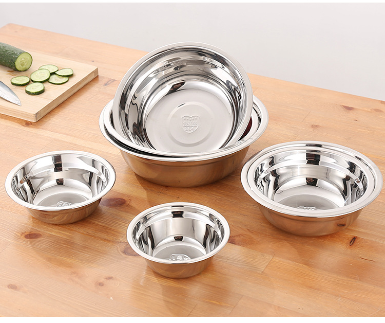 Wholesale thickened 304 stainless steel soup basins, soup bowls, noodle basins, seasoning basins, seasoning jars, vegetable washing basins, multi-purpose gifts pic 18