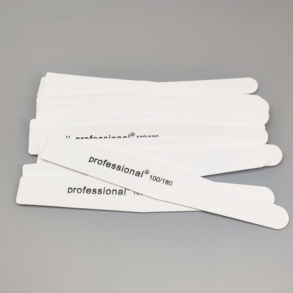 White rhombus-shaped wooden core thin nails, 17.8cm nail trimming file, sanding sand strip, wholesale of manicurist styling tools shanilak pic 8
