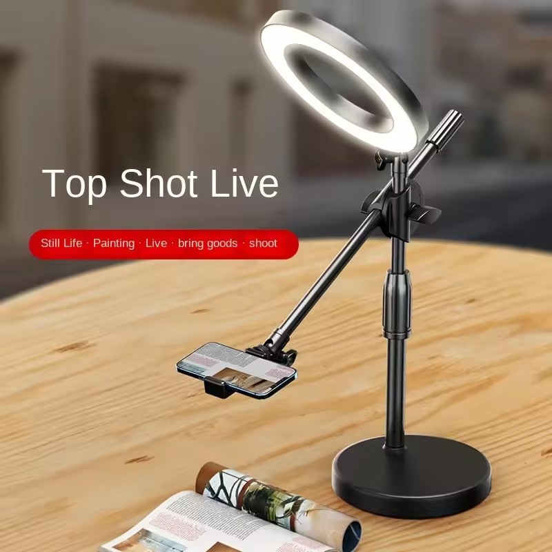 Desktop professional shooting fill light, live streaming online classes, Douyin food anti-shake stick, Internet celebrity selfie, mobile phone overhead shooting stand pic 5