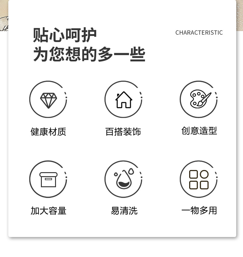 复古奶油风烟灰缸ins高级感带盖子防飞灰可爱创意家用客厅办公室详情12