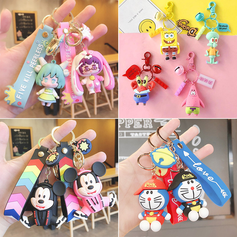 创意卡通汪汪队钥匙链可爱书包钥匙扣挂件汽车包包钥匙链圈小饰品详情5