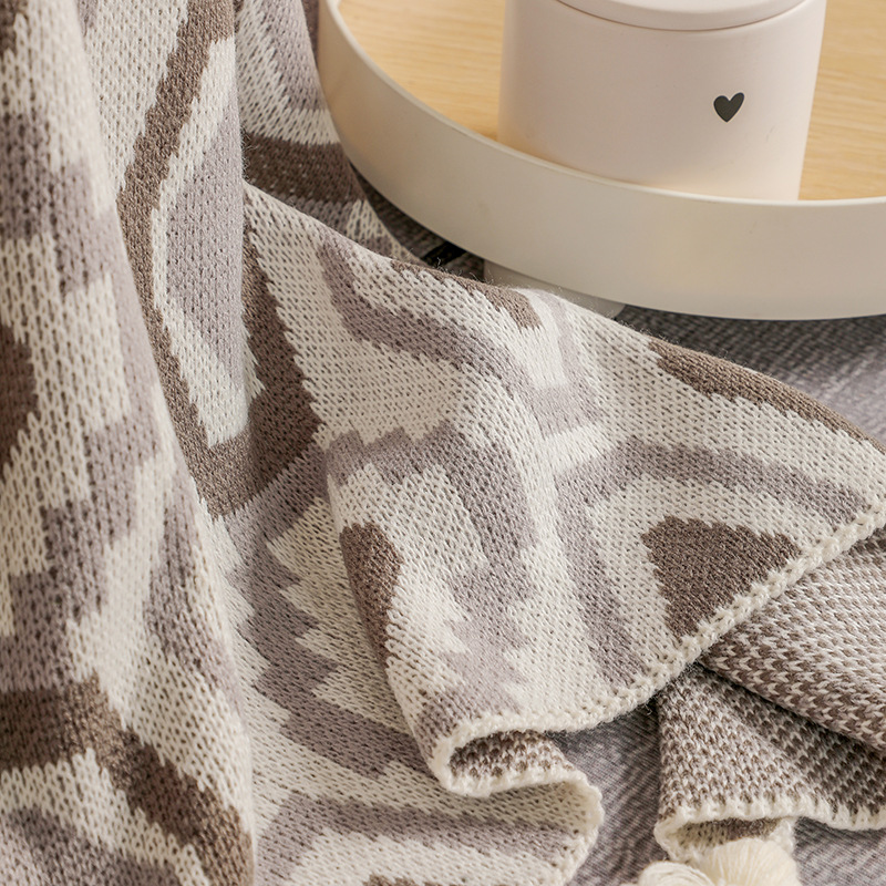 Bohemian blanket, sofa cover blanket, air conditioning blanket, knitted nap blanket, Class a blanket, bed end blanket, blanket pic 10