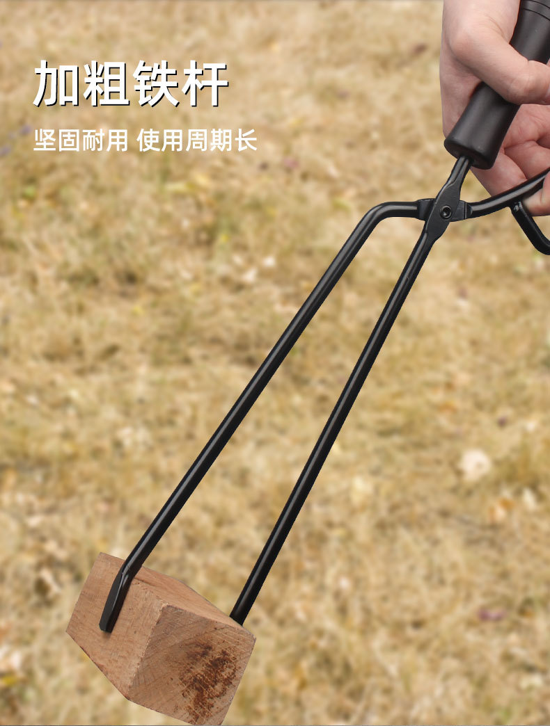 烧烤碳夹子BBQ防烫烧烤夹子木炭夹跨境热采鸭嘴火钳夹套详情6